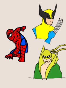 ウルヴァリン、スパイダーマンアイアンフィスト